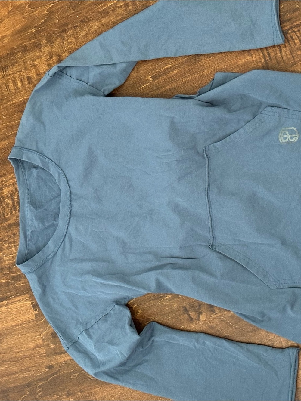 Born Primitive Long Sleeve Crew Tee in Dusty Blue